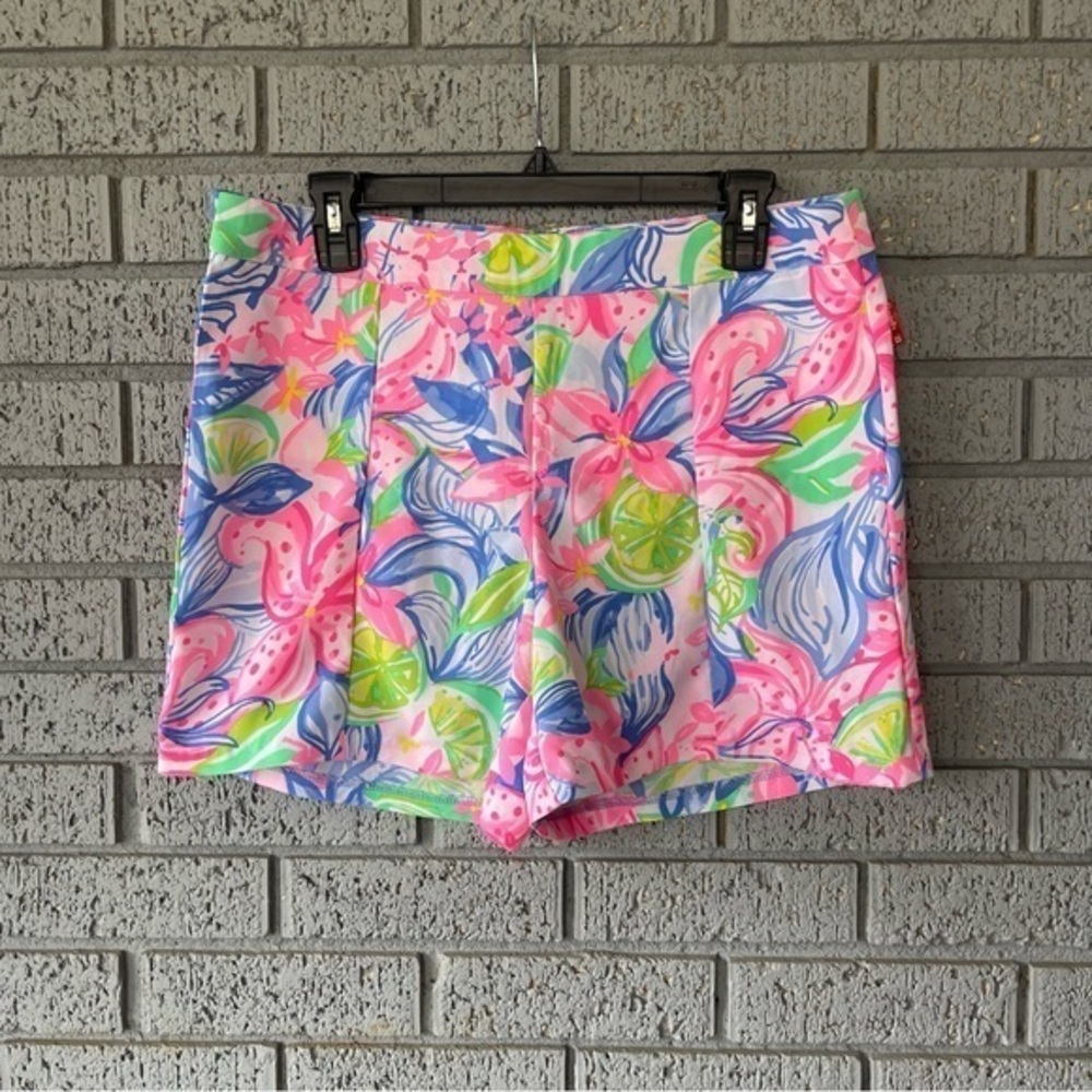Lilly Pulitzer Ariana Stretch Shorts in Multi Havana Cocktail Floral Size 10